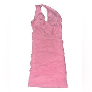 Pink One Shoulder Mini dress